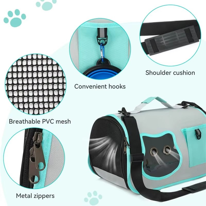 Ventilated Pet Carrier Tote with Front Window