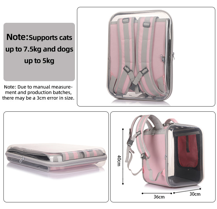 Pet Carrier Backpack with Side Window Covers
