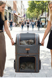 Polyester Wheeled Pet Carrier with Trolley
