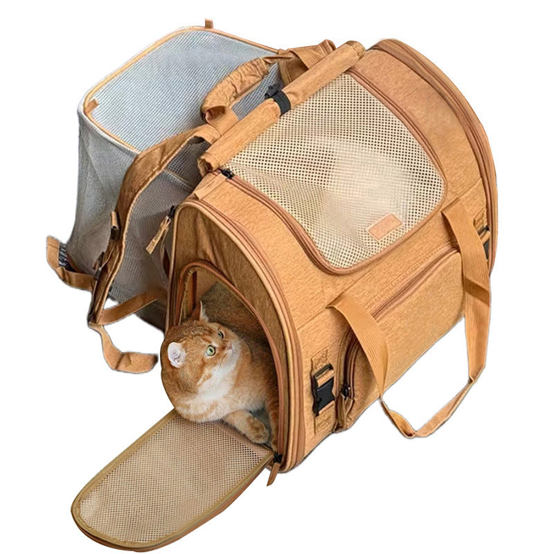 Polyester Expandable Pet Carrier Backpack