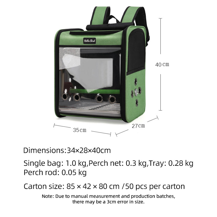 Oxford and PVC Small Pet Carrier Backpack