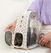 PU and PET Pet Carrier Backpack