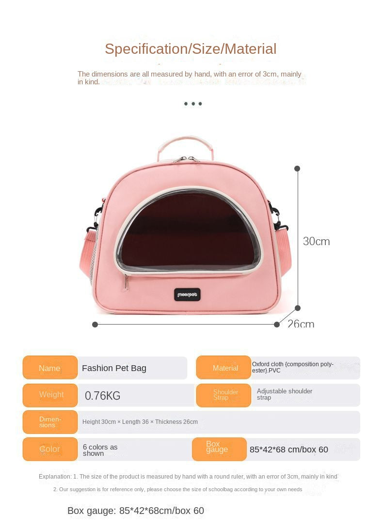 Small-Pet Travel Carrier Tote