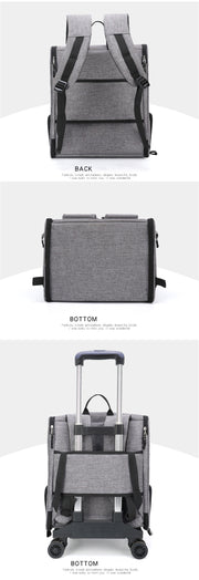 Pet Carrier Backpack with Trolley Version
