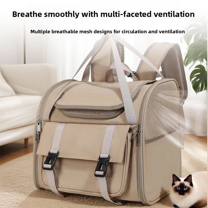 Nylon Expandable Pet Carrier Backpack