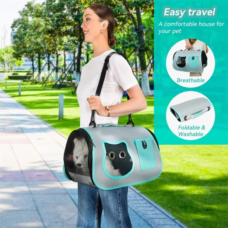 Ventilated Pet Carrier Tote with Front Window