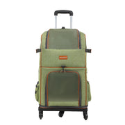 Polyester Wheeled Pet Carrier with Trolley