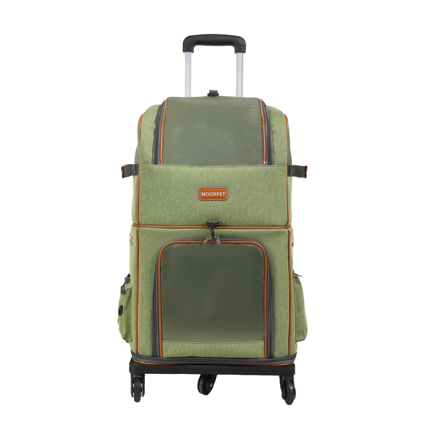 Polyester Wheeled Pet Carrier with Trolley