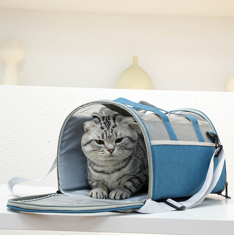 Mesh Pet Carrier Tote with Shoulder Strap
