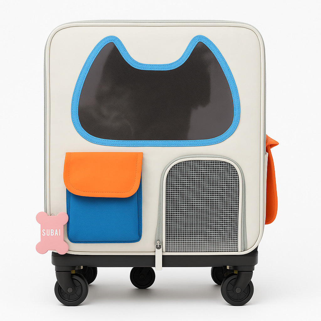 Pet Carrier Backpack with Detachable Wheel Configuration