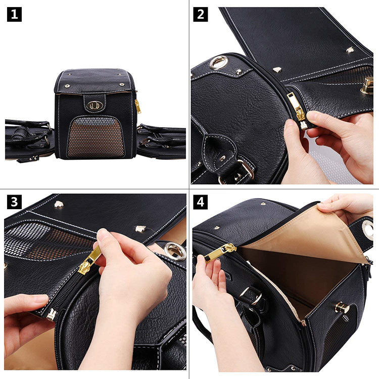PU Pet Carrier Tote with 7 Color Options