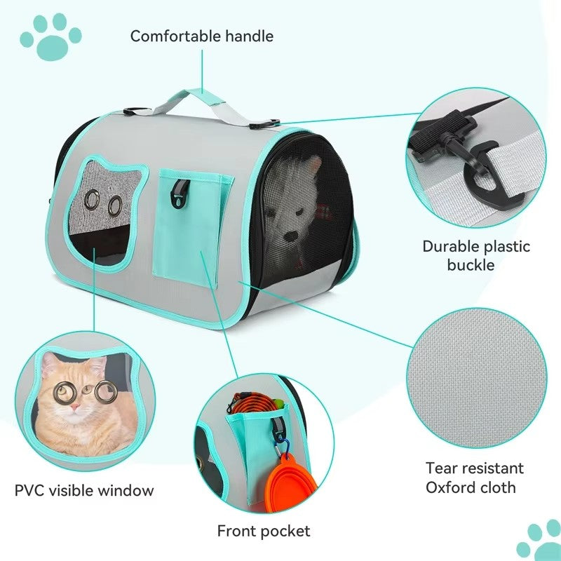 Ventilated Pet Carrier Tote with Front Window