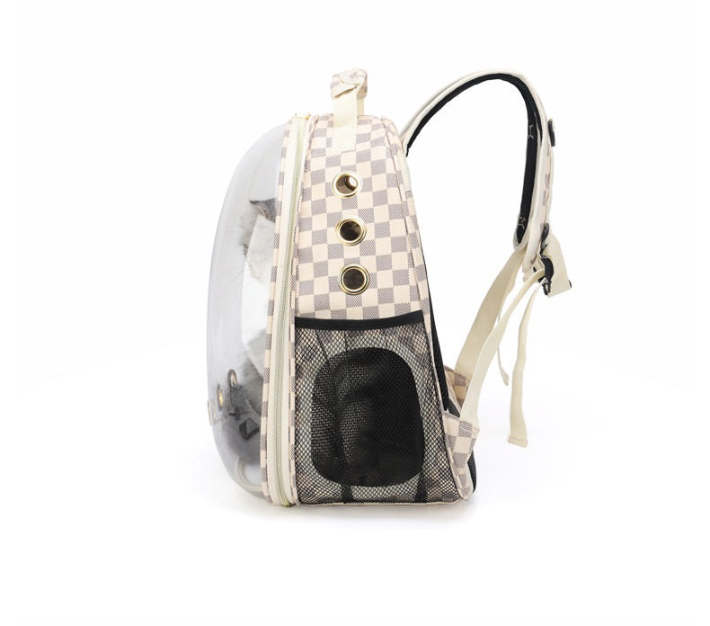 PU and PET Pet Carrier Backpack