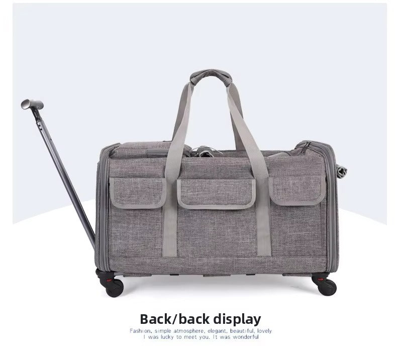 Large Oxford Wheeled Pet Carrier