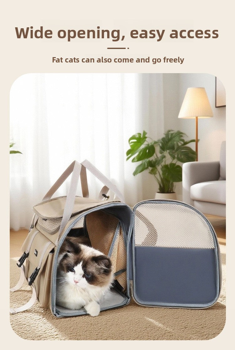Nylon Expandable Pet Carrier Backpack