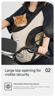 Hands-Free Front Carry Pet Backpack with Spine Support