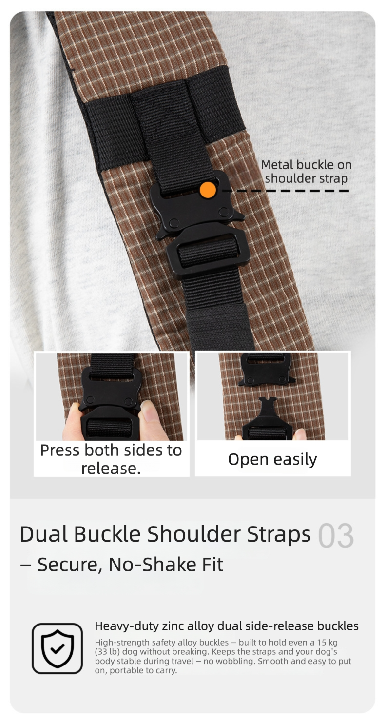 Ice-Silk Horizontal Pet Backpack Carrier with Spine-Friendly Support