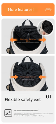 Hands-Free Front Carry Pet Backpack with Spine Support