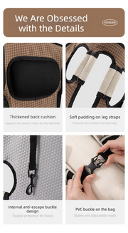 Ice-Silk Horizontal Pet Backpack Carrier with Spine-Friendly Support