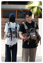 Ice-Silk Horizontal Pet Backpack Carrier with Spine-Friendly Support