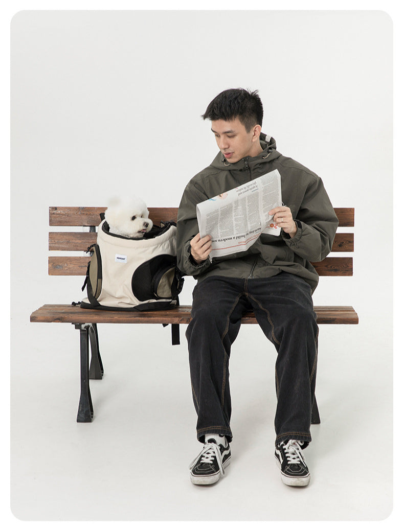 Hands-Free Front Carry Pet Backpack with Spine Support
