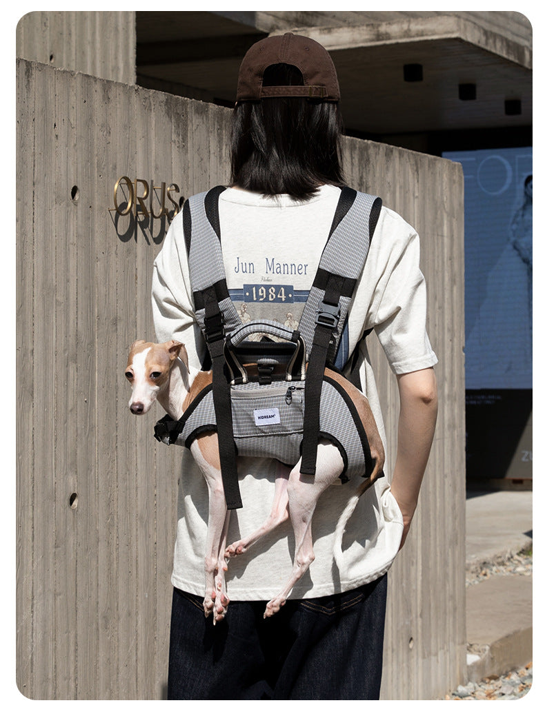 Ice-Silk Horizontal Pet Backpack Carrier with Spine-Friendly Support