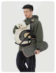 Hands-Free Front Carry Pet Backpack with Spine Support