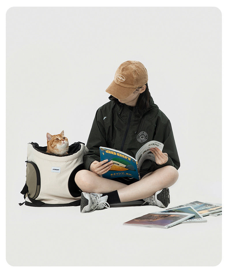 Hands-Free Front Carry Pet Backpack with Spine Support