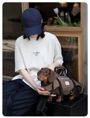 Ice-Silk Horizontal Pet Backpack Carrier with Spine-Friendly Support