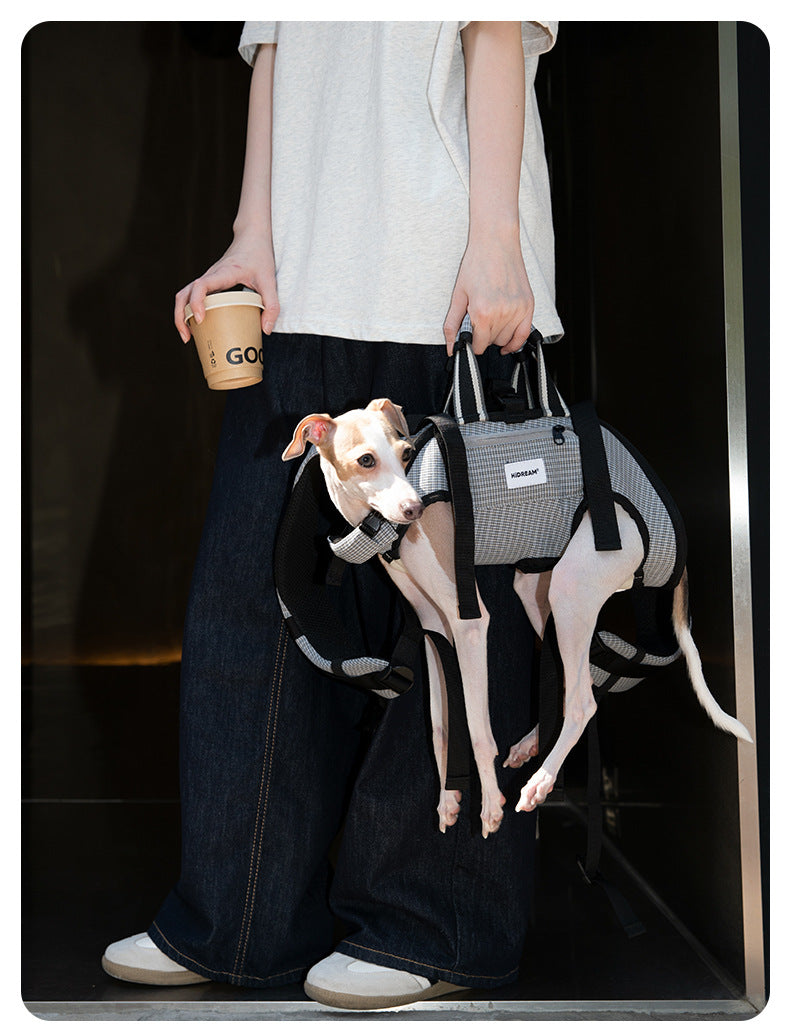 Ice-Silk Horizontal Pet Backpack Carrier with Spine-Friendly Support