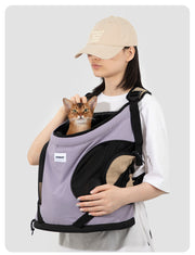 Hands-Free Front Carry Pet Backpack with Spine Support