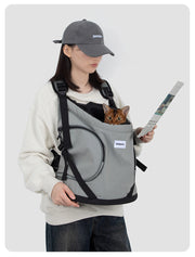 Hands-Free Front Carry Pet Backpack with Spine Support