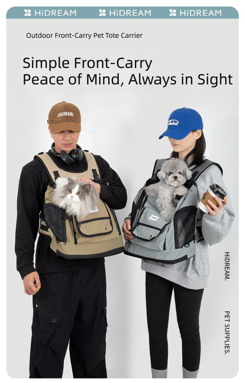 Mountain-Style Front-Carry Pet Backpack