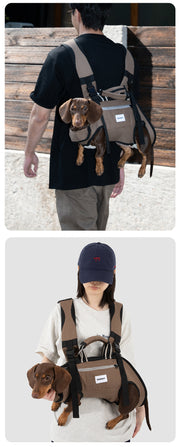 Ice-Silk Horizontal Pet Backpack Carrier with Spine-Friendly Support