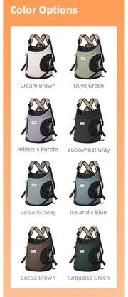 Hands-Free Front Carry Pet Backpack with Spine Support
