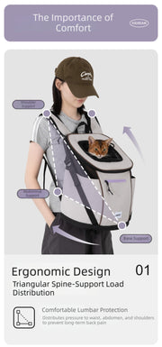 Lightweight Front-Carry Pet Carrier Backpack