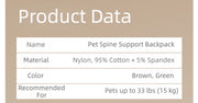 Spine-Friendly Horizontal Pet Carrier Backpack