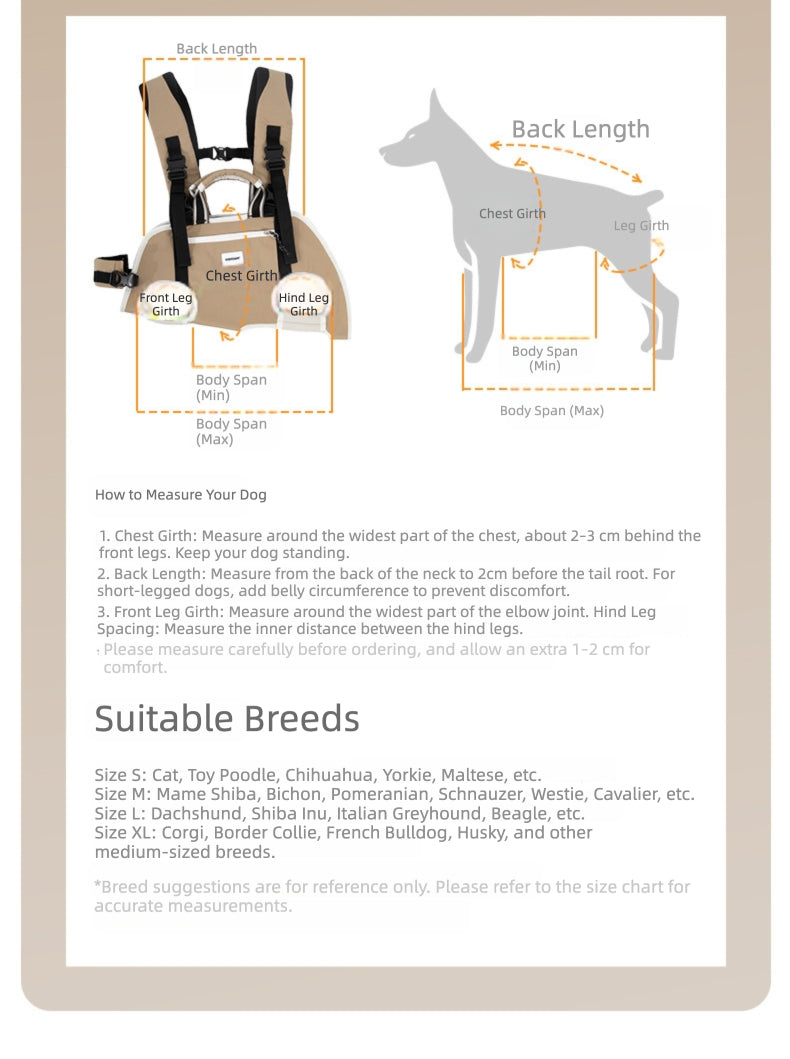 Spine-Friendly Horizontal Pet Carrier Backpack