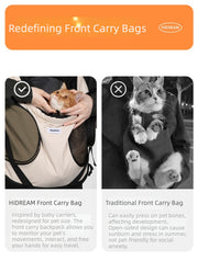 Hands-Free Front Carry Pet Backpack with Spine Support