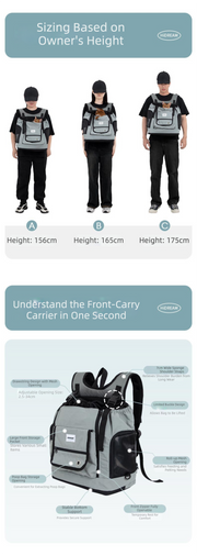 Mountain-Style Front-Carry Pet Backpack