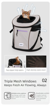 Lightweight Front-Carry Pet Carrier Backpack