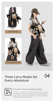 Spine-Friendly Horizontal Pet Carrier Backpack