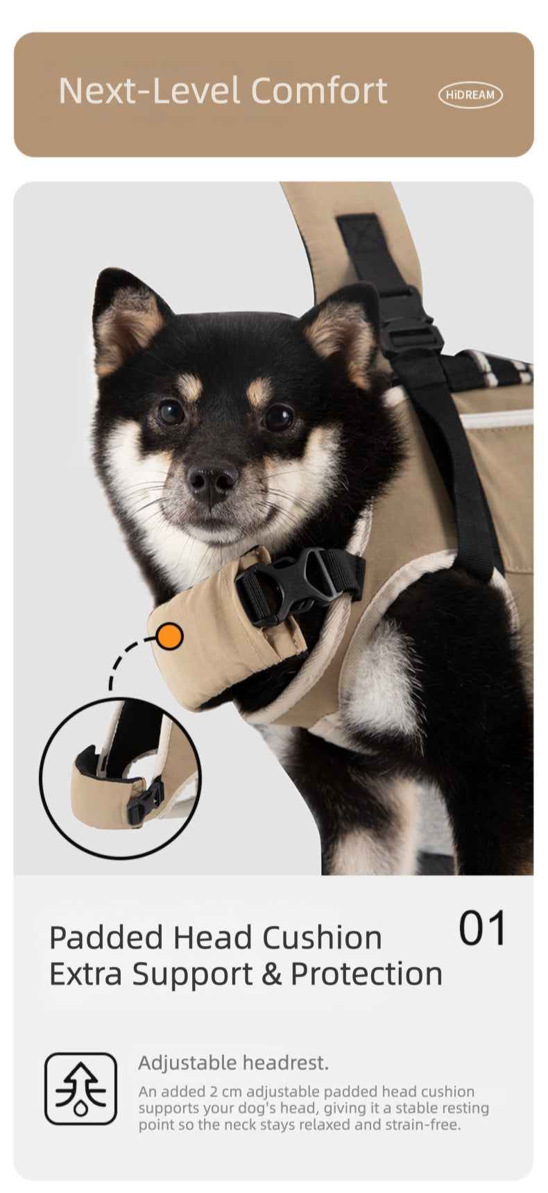 Spine-Friendly Horizontal Pet Carrier Backpack