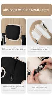 Spine-Friendly Horizontal Pet Carrier Backpack