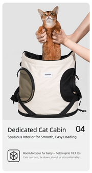Hands-Free Front Carry Pet Backpack with Spine Support