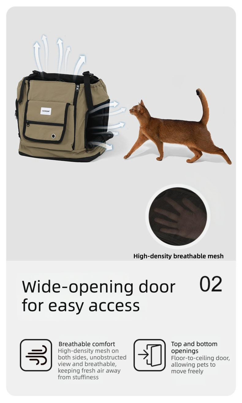 Mountain-Style Front-Carry Pet Backpack