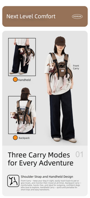 Ice-Silk Horizontal Pet Backpack Carrier with Spine-Friendly Support
