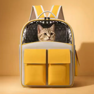 Pet Carrier Backpack with Dual Front Pockets