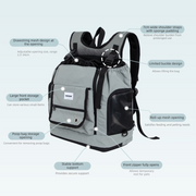 Mountain-Style Front-Carry Pet Backpack