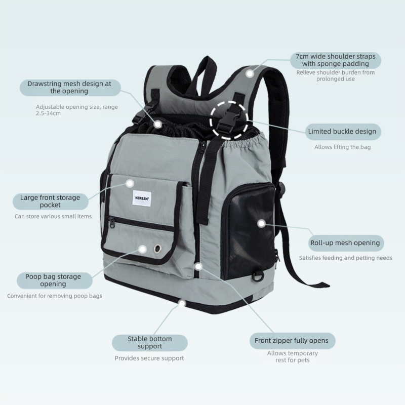 Mountain-Style Front-Carry Pet Backpack